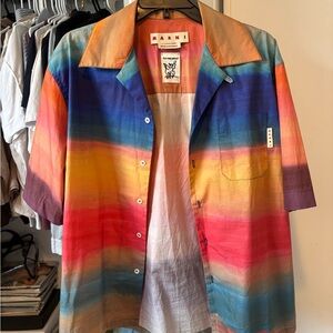 Marni Watercolour-Printed Buttoned Shirt